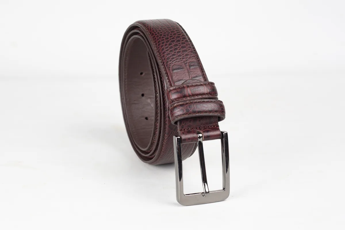 Loretta Croco Leather Belt