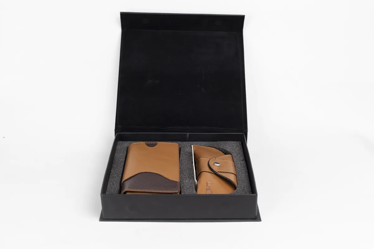 Leather Combo Box- Long Wallet & Glasses Cover